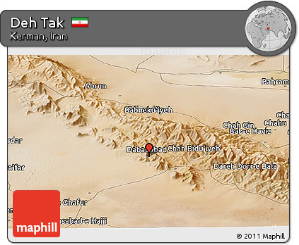Satellite Panoramic Map of Deh Tak