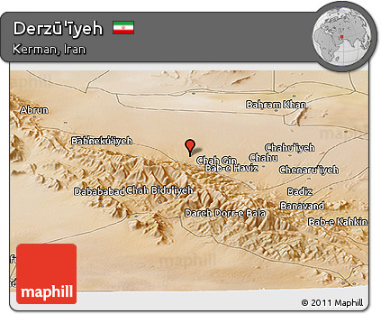 Satellite Panoramic Map of Derzū'īyeh