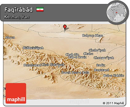 Satellite Panoramic Map of Faqīrābād