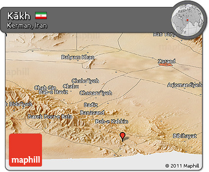 Satellite Panoramic Map of Kākh