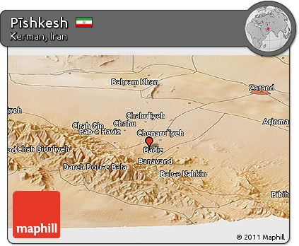 Satellite Panoramic Map of Pīshkesh