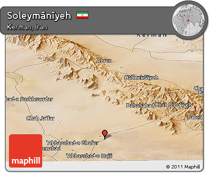 Satellite Panoramic Map of Soleymānīyeh