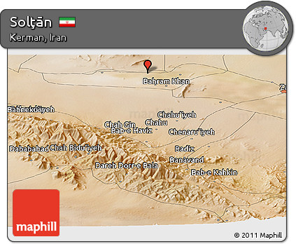 Satellite Panoramic Map of Solţān