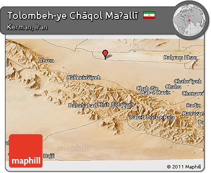 Satellite Panoramic Map of Tolombeh-ye Chāqol Maḩallī