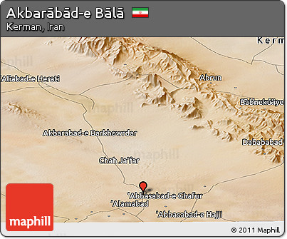 Satellite Panoramic Map of Akbarābād-e Bālā