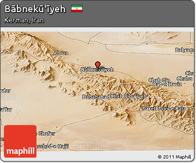 Satellite Panoramic Map of Bābnekū'īyeh