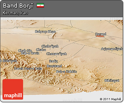 Satellite Panoramic Map of Band Borjī