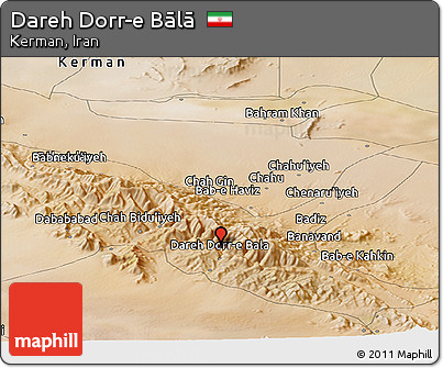 Satellite Panoramic Map of Dareh Dorr-e Bālā