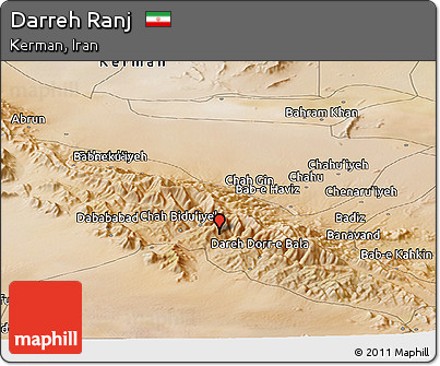 Satellite Panoramic Map of Darreh Ranj