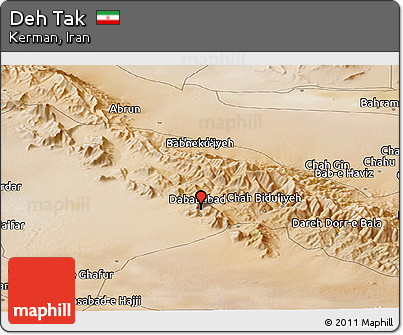 Satellite Panoramic Map of Deh Tak