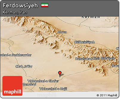 Satellite Panoramic Map of Ferdowsīyeh