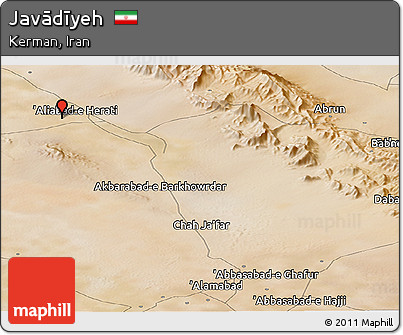 Satellite Panoramic Map of Javādīyeh