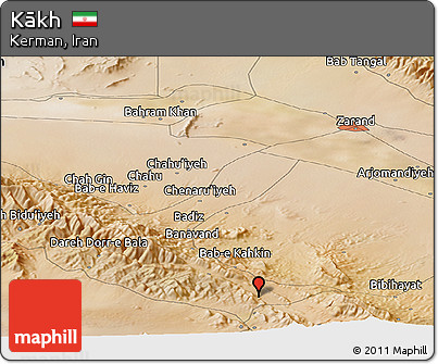 Satellite Panoramic Map of Kākh