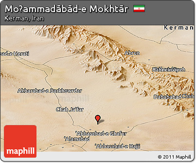 Satellite Panoramic Map of Moḩammadābād-e Mokhtār