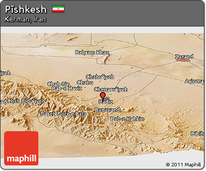 Satellite Panoramic Map of Pīshkesh