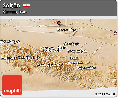 Satellite Panoramic Map of Solţān