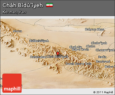 Satellite Panoramic Map of Chāh Bīdū'īyeh