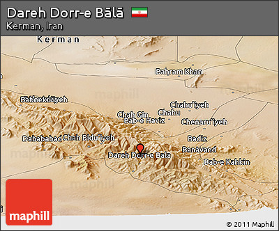 Satellite Panoramic Map of Dareh Dorr-e Bālā
