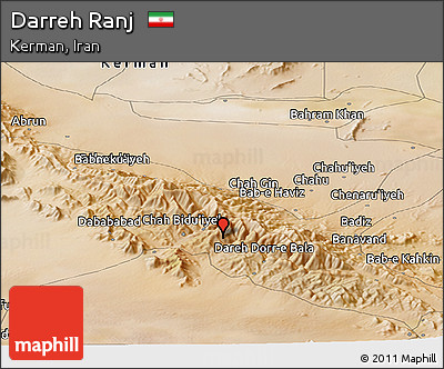 Satellite Panoramic Map of Darreh Ranj