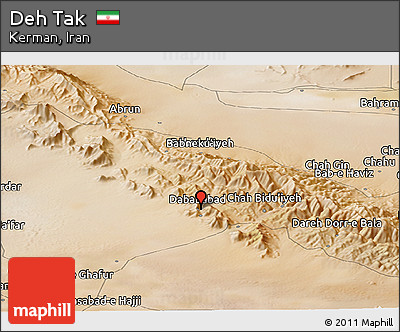 Satellite Panoramic Map of Deh Tak