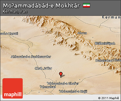 Satellite Panoramic Map of Moḩammadābād-e Mokhtār