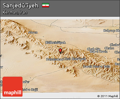 Satellite Panoramic Map of Sanjedū'īyeh