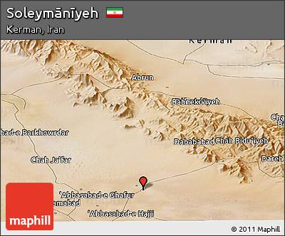 Satellite Panoramic Map of Soleymānīyeh
