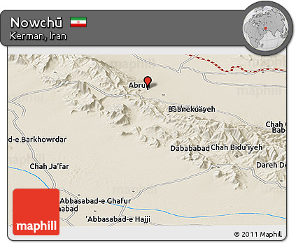 Shaded Relief Panoramic Map of Nowchū