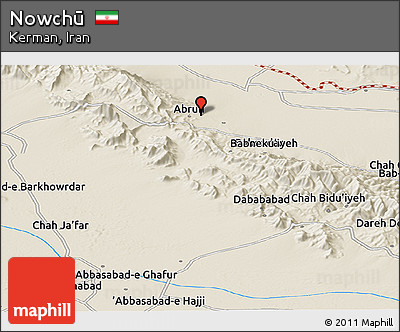 Shaded Relief Panoramic Map of Nowchū