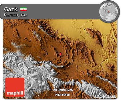 Physical 3D Map of Gazk
