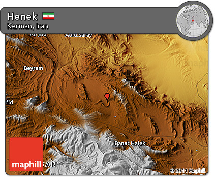 Physical 3D Map of Henek