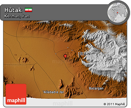 Physical 3D Map of Hūtak