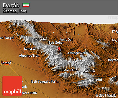 Physical 3D Map of Darāb
