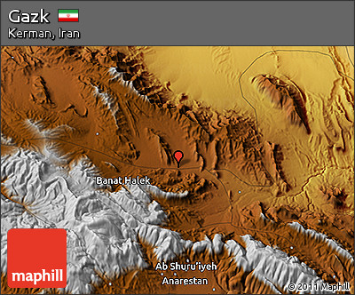Physical 3D Map of Gazk