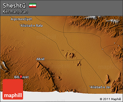 Physical 3D Map of Sheshtū