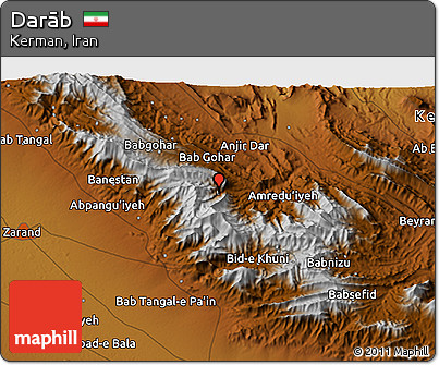 Physical 3D Map of Darāb