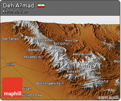 Physical 3D Map of Deh Aḩmad
