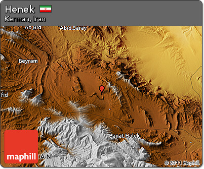 Physical 3D Map of Henek