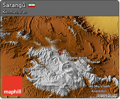 Physical 3D Map of Sarangū