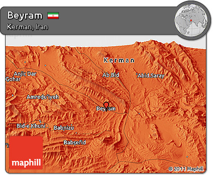 Political 3D Map of Beyram