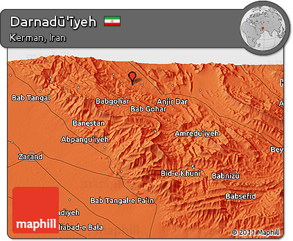 Political 3D Map of Darnadū'īyeh