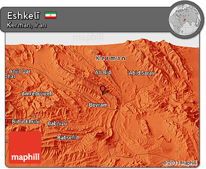 Political 3D Map of Eshkelī