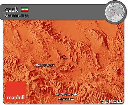 Political 3D Map of Gazk
