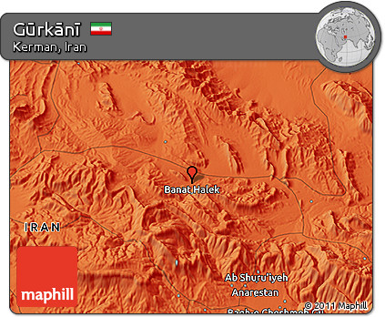 Political 3D Map of Gūrkānī