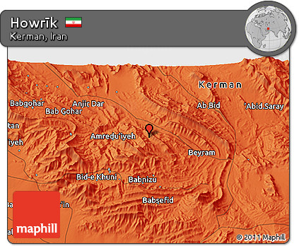 Political 3D Map of Howrīk