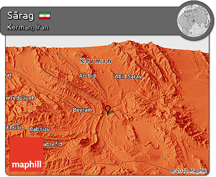 Political 3D Map of Sārag