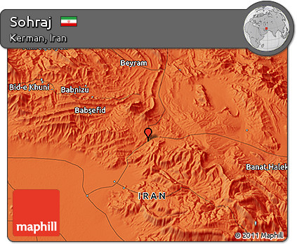 Political 3D Map of Sohraj