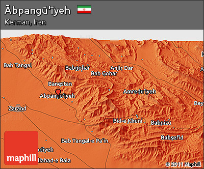 Political 3D Map of Ābpangū'īyeh