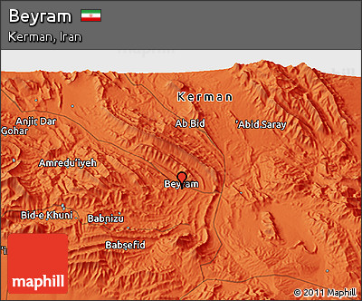 Political 3D Map of Beyram