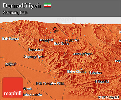 Political 3D Map of Darnadū'īyeh